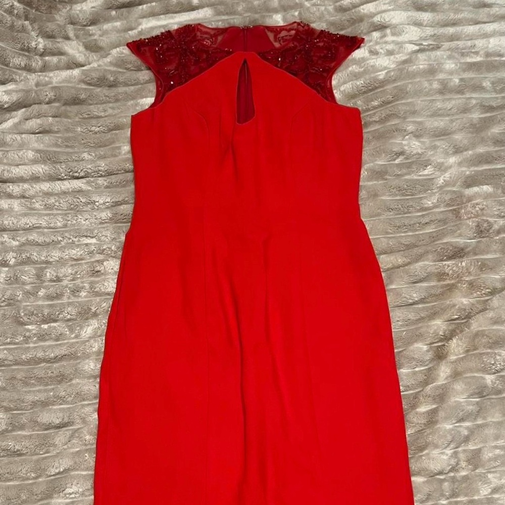 Mac Duggal Red Backless Dress